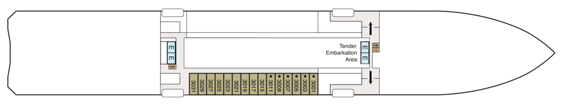 Oceania Cruises, R-Class, Ragatta, Deck 3.png
